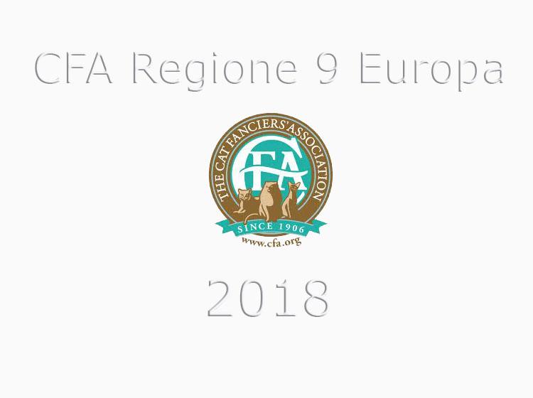 Calendario expo 2018 - CFA - Regione 9 -Europa 