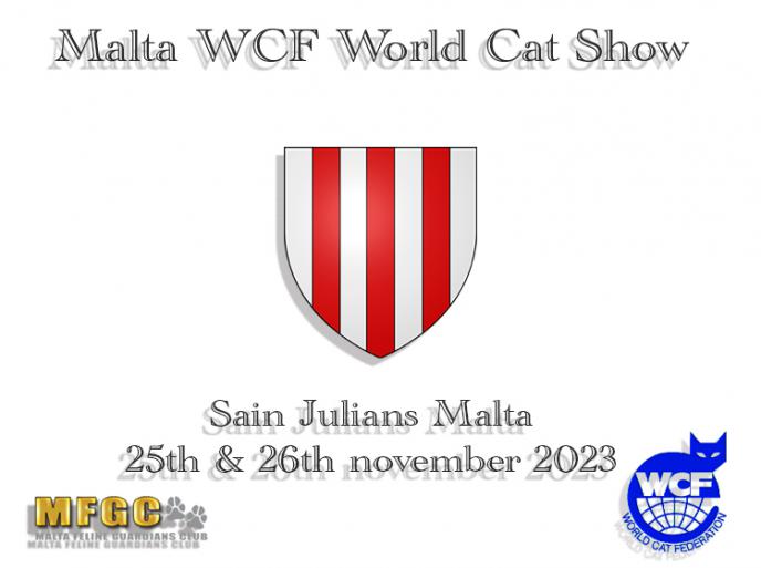 25 e 26 novembre 2023 Malta WCF World Cat Show