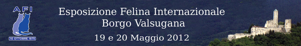 Esposizione Felina Internazionale Borgo Valsugana 19 - 20 maggio 2012