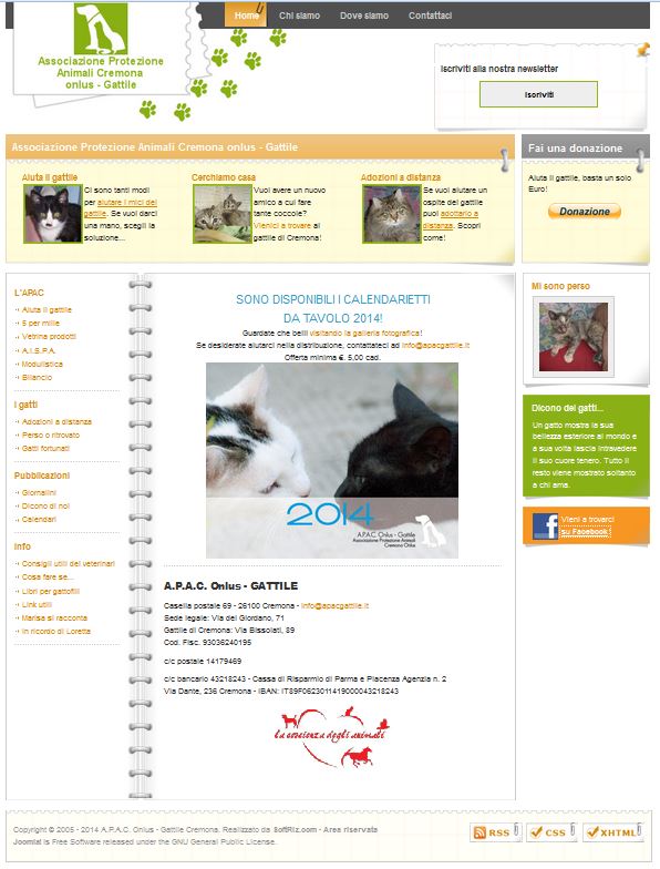 Volontariato gatti Lombardia Provincia di Cremona A.P.A.C