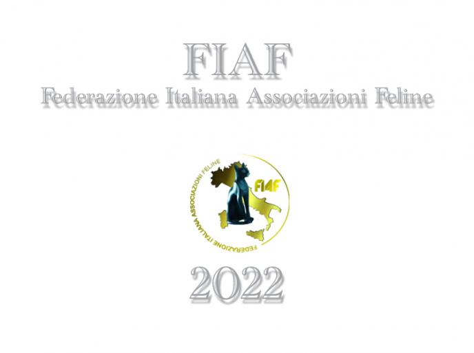 Calendario expo 2022 FIAF - WCF - Italia