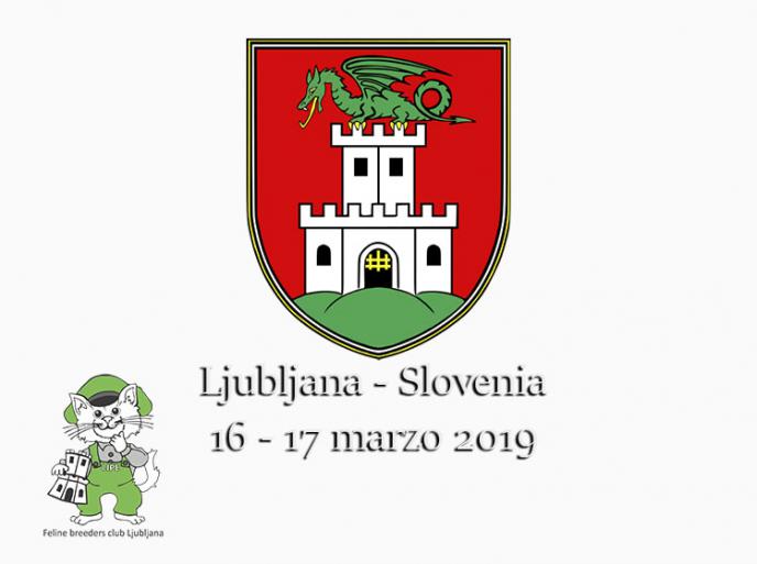 16 e 17 marzo 2019 FIFe Mediterranean Winner Show 2019 ZFDS FIFe di Ljubliana Slovenia