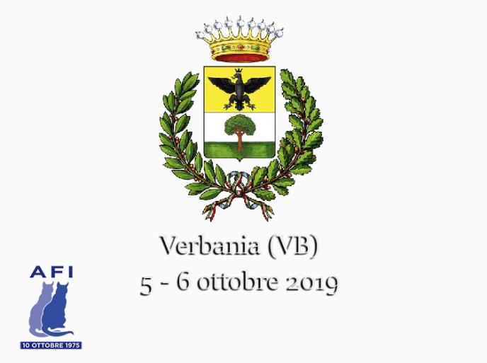 5 e 6 ottobre 2019 Esposizione Internazionale Felina AFI - WCF di Verbania (VB)