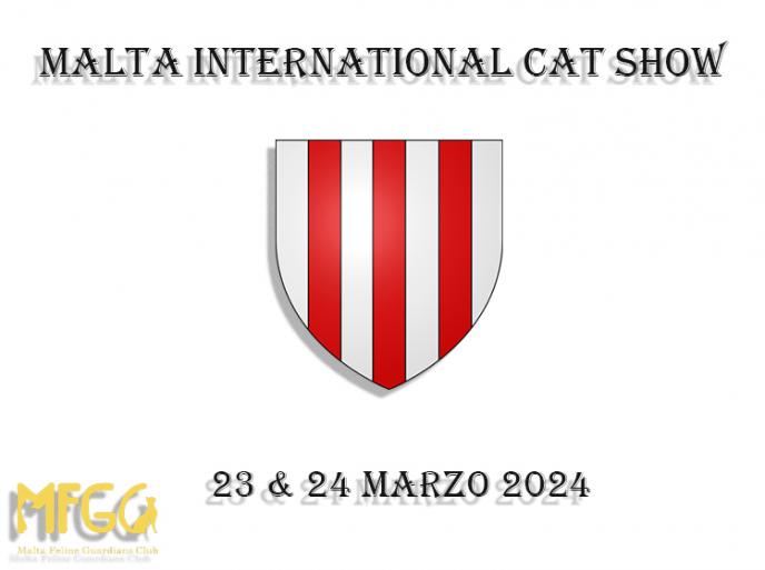 23 e 24 marzo 2024 Malta International Cat Show MFGC WCF