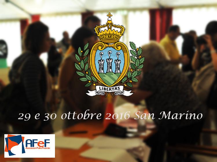 29 e 30 ottobre 2016 Esposizione Internazionale Felina AFeF – WCF di San Marino